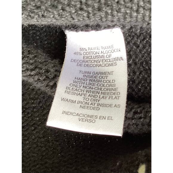 Mercer Street Studio Snowman Appliqué Ugly Christmas Cardigan Sweater Black 3X - Picture 8 of 10